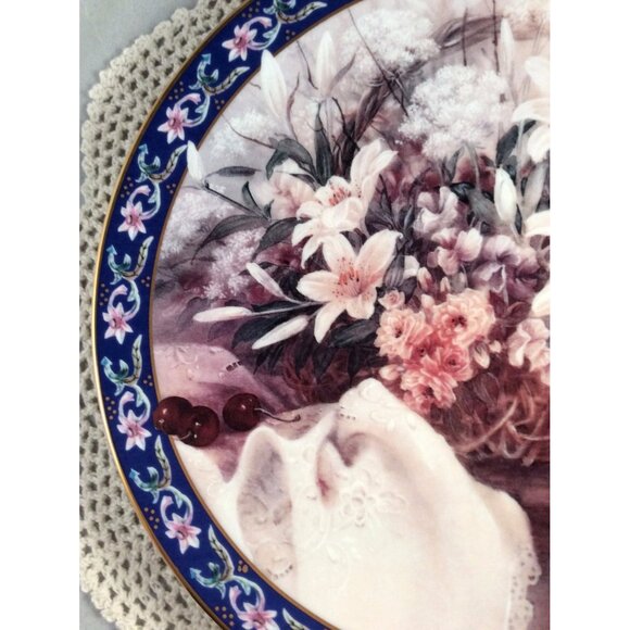 Lena Liu LILIES 5th In Basket Bouquets Series Plate With Certificate #1536A - Picture 6 of 13